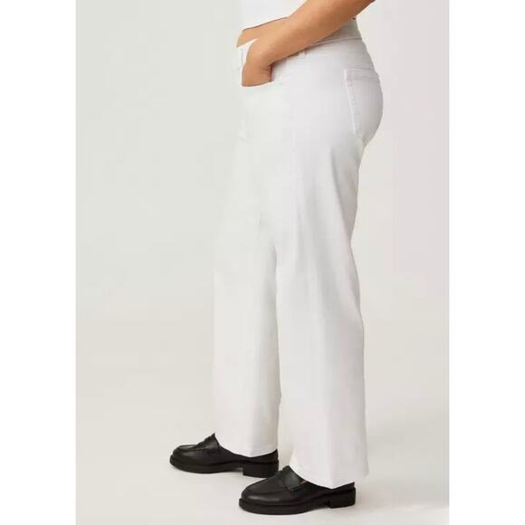 Torrid‎ Cotton White Perfect Wide Leg Vintage Stretch Mid Rise Jeans Size 10T - Picture 3 of 13